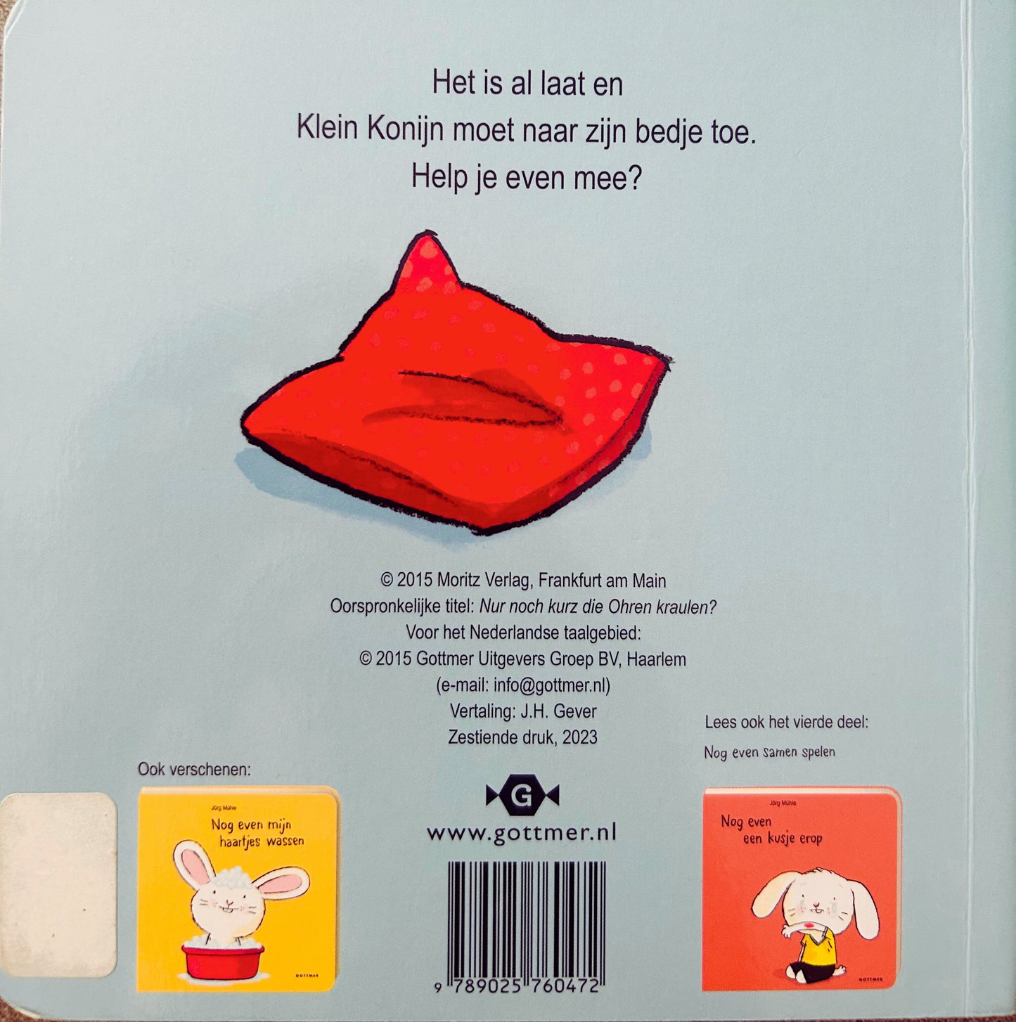 Nog even achter mijn oortjes kriebelen