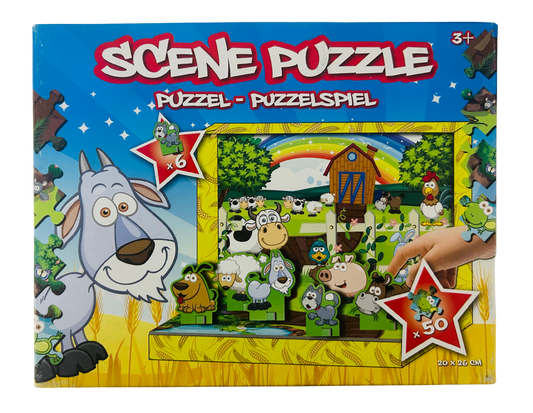 Scènepuzzel met dieren