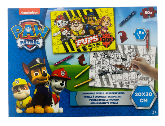 Paw patrol Pups on the Go coloring puzzle