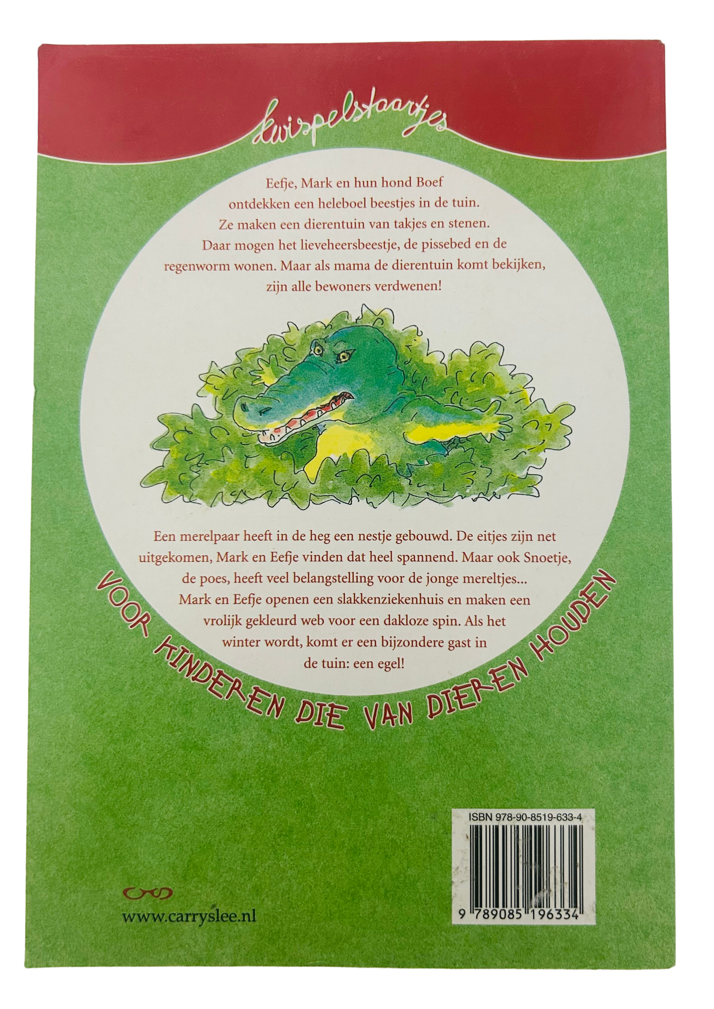 Een krokodil in de heg