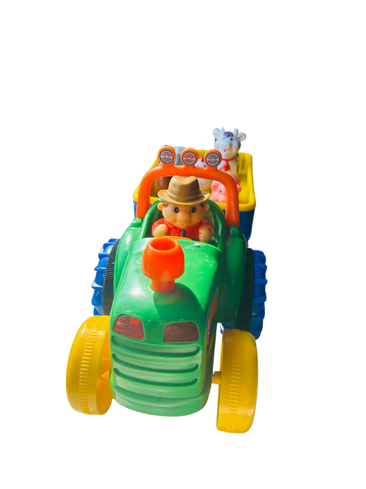 Big Steps Toy Car Old McDonald Tractor with Trailer