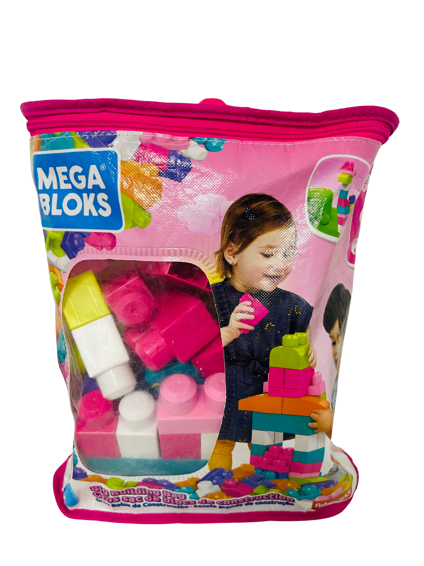 Mega Bloks Big building blocks Pink bag - 60 pieces