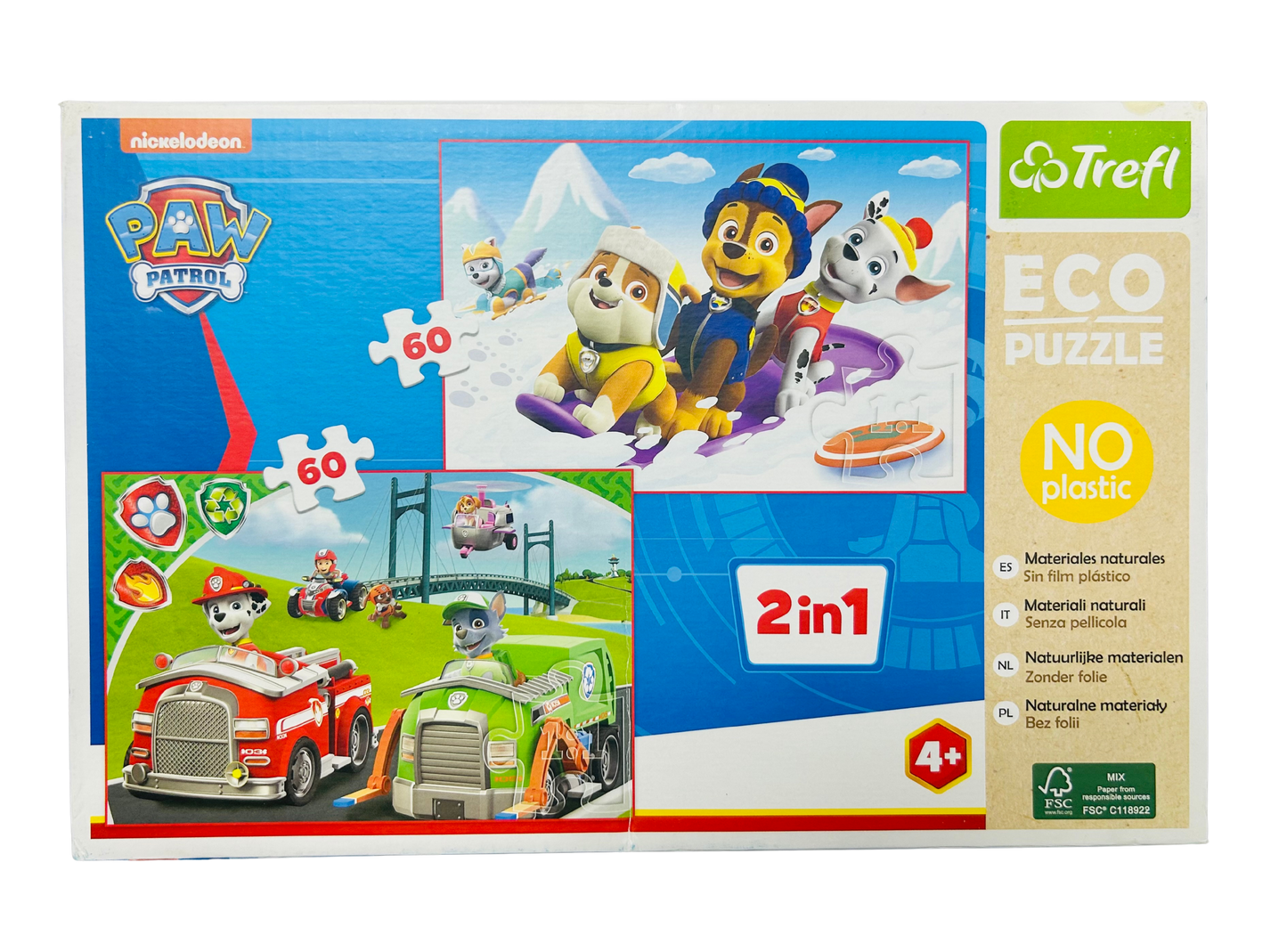 Trefl Paw Patrol 2 in 1 Eco Puzzle - 120 pieces