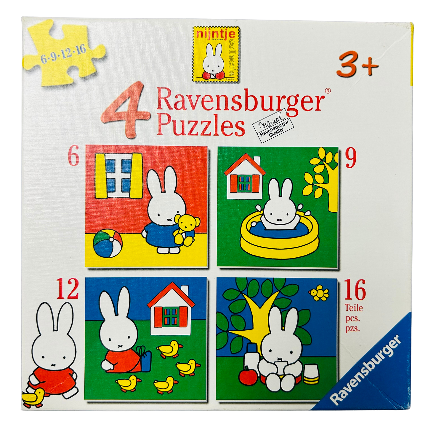 Ravensburger Miffy - Four puzzles - 6, 9, 12, and 16 pieces