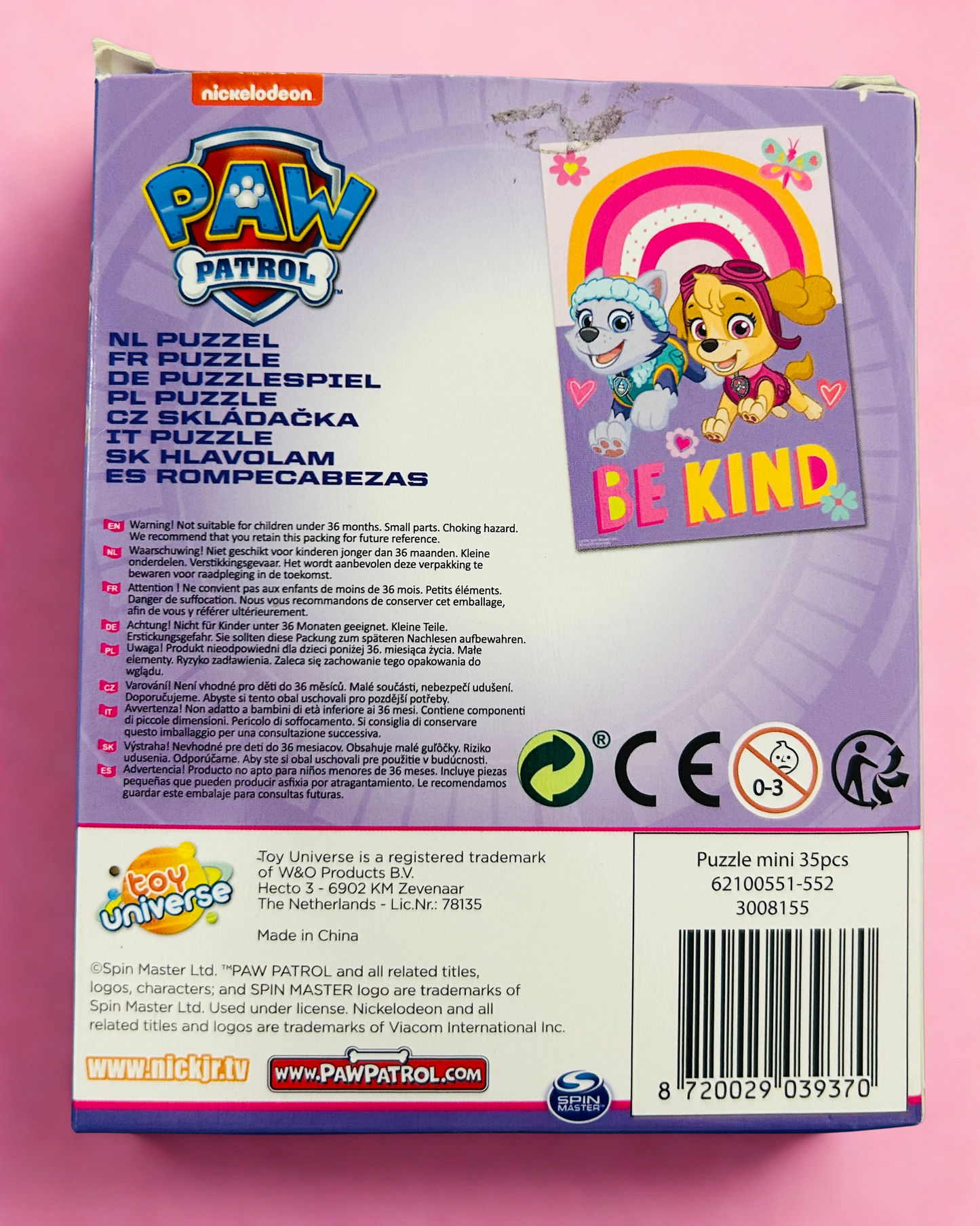 Toy Universe Paw Patrol Be Kind Mini Puzzle - 35 pieces