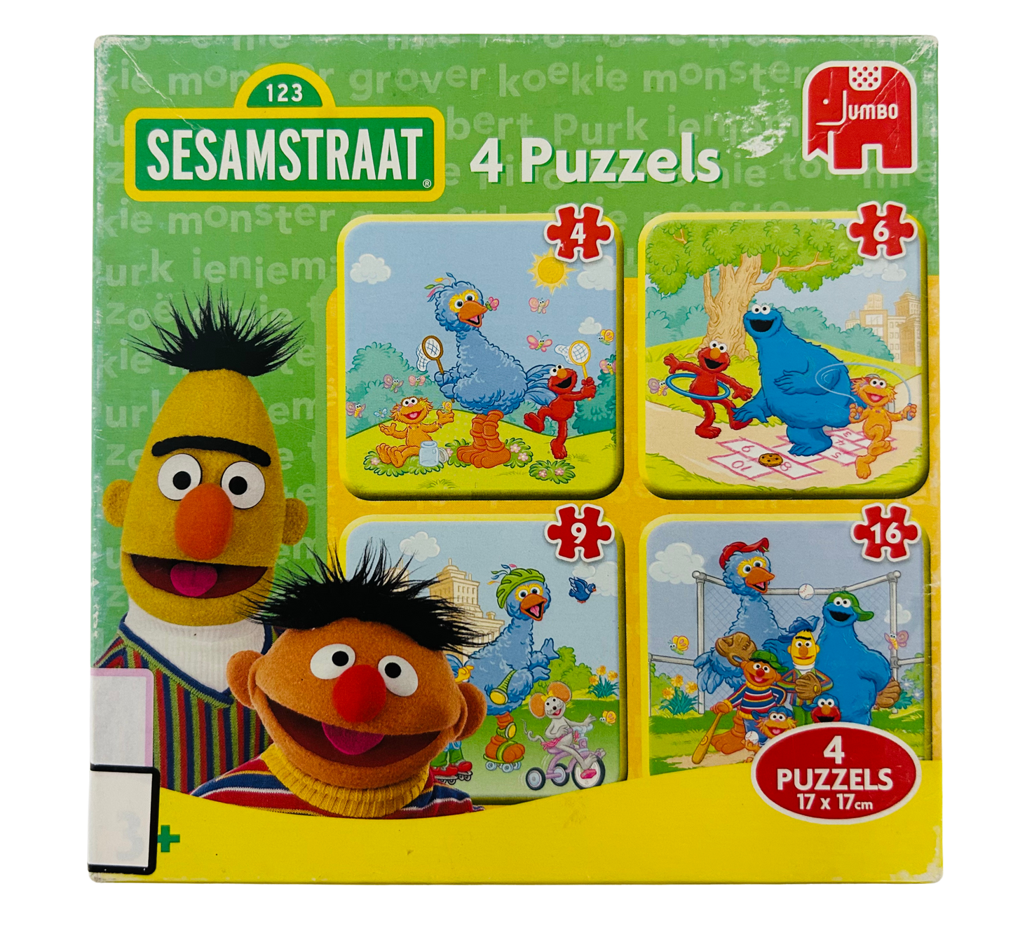 Sesamstraat - 4 in 1 Puzzle Set