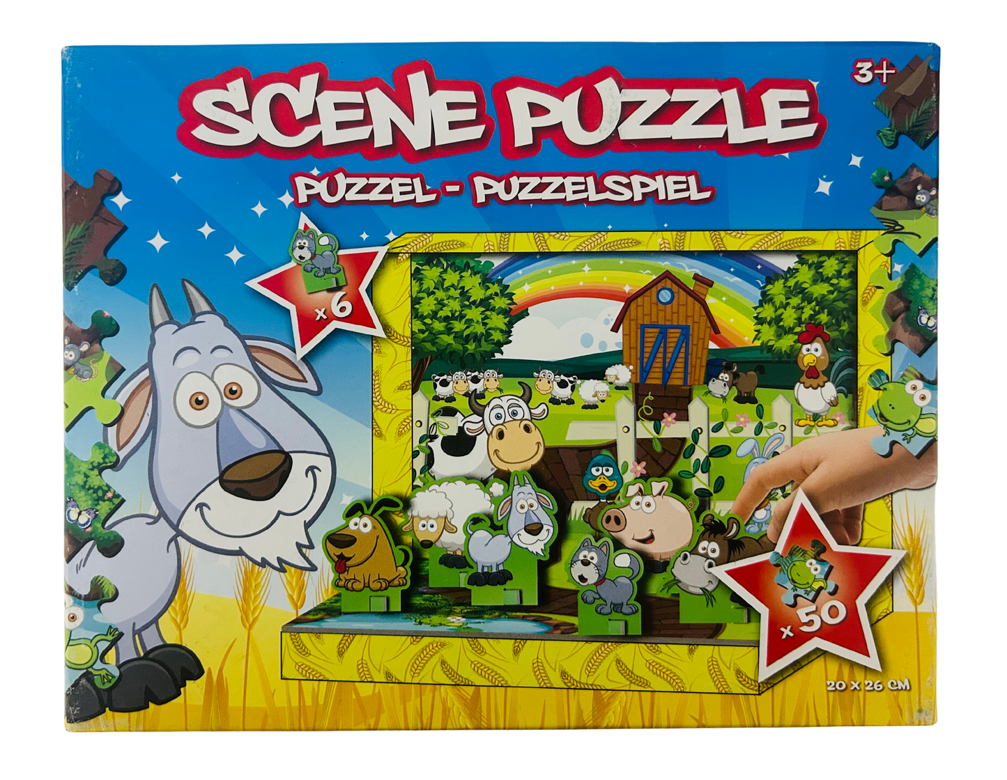 Scene puzzle with animals
