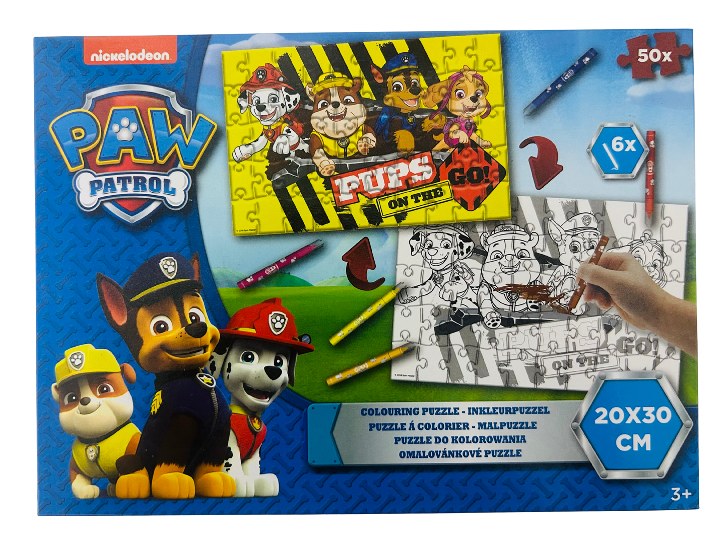 Paw patrol Pups on the Go coloring puzzle