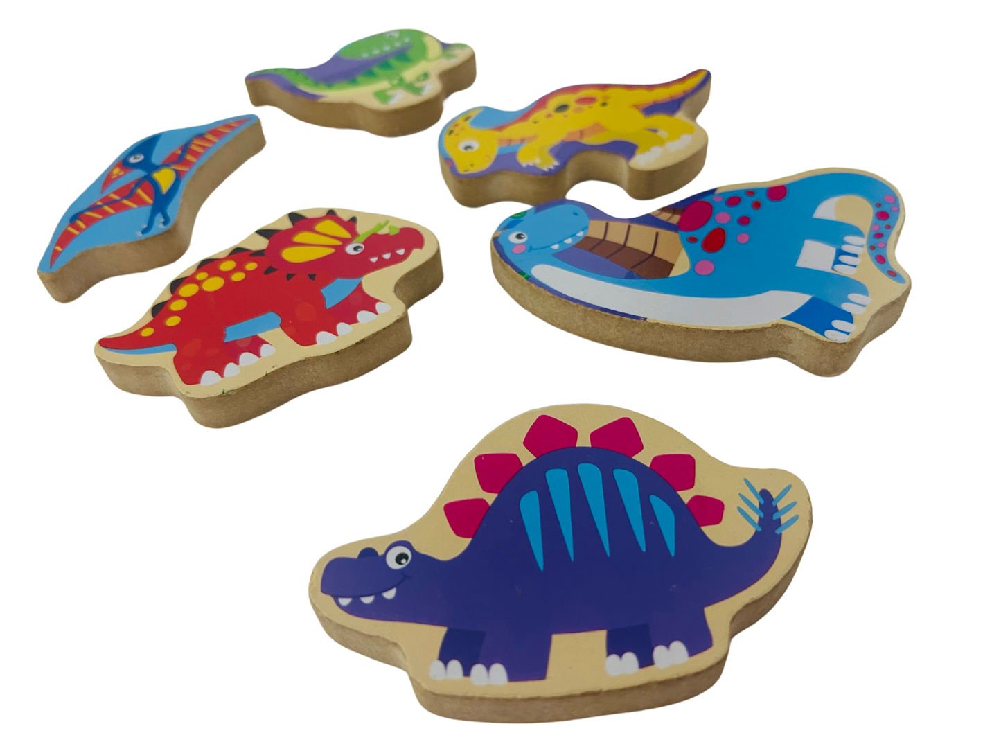 Wooden touch and feel dino puzzle