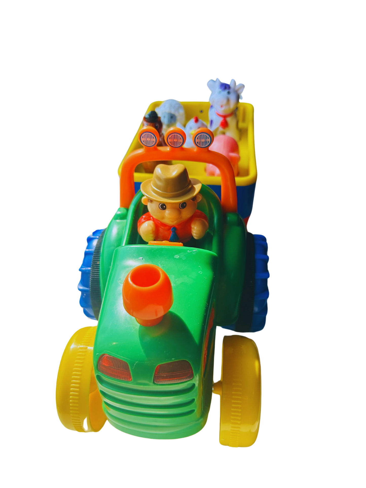Big Steps Toy Car Old McDonald Tractor with Trailer