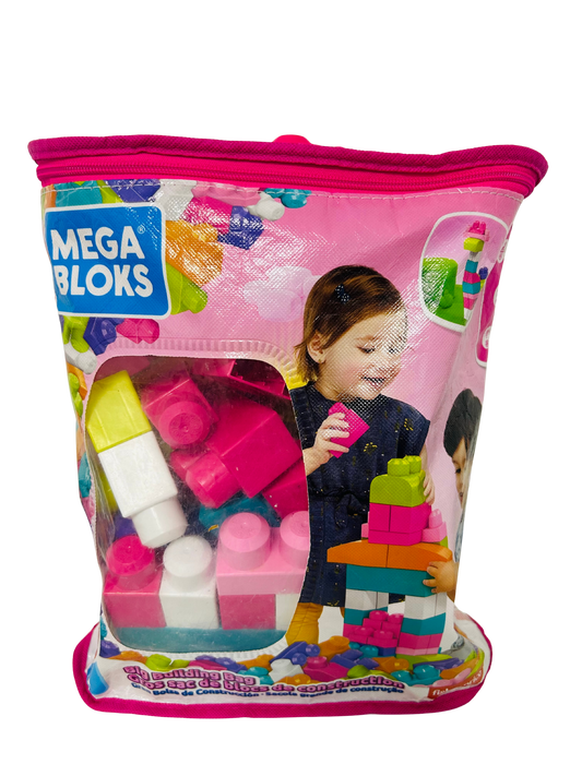 Mega Bloks Big building blocks Pink bag - 60 pieces