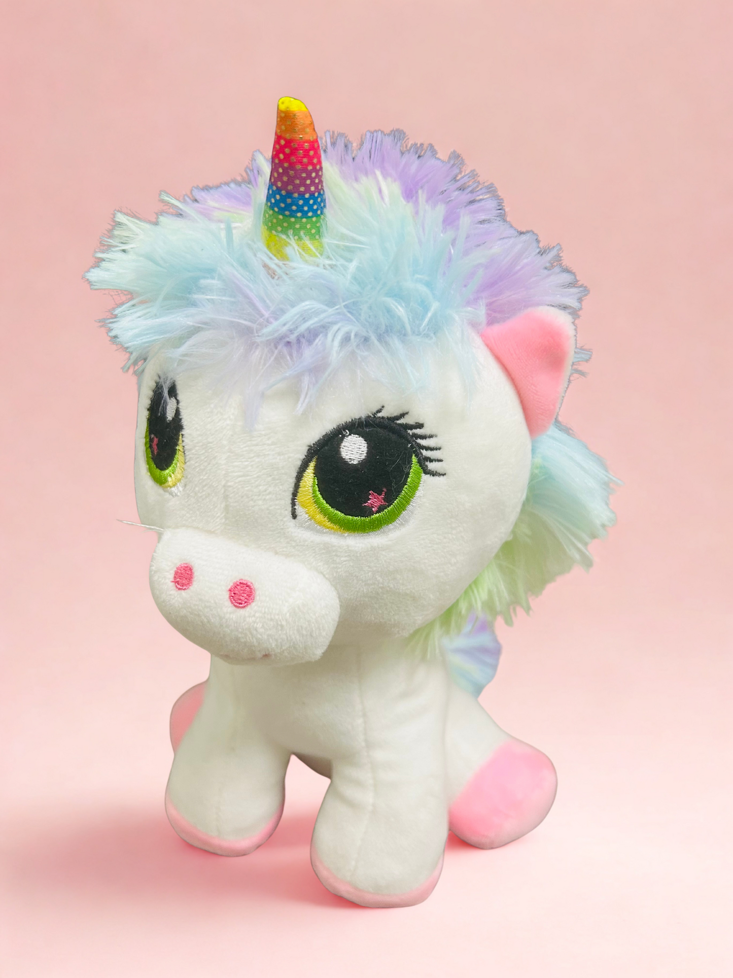 White and Pink Unicorn soft toy