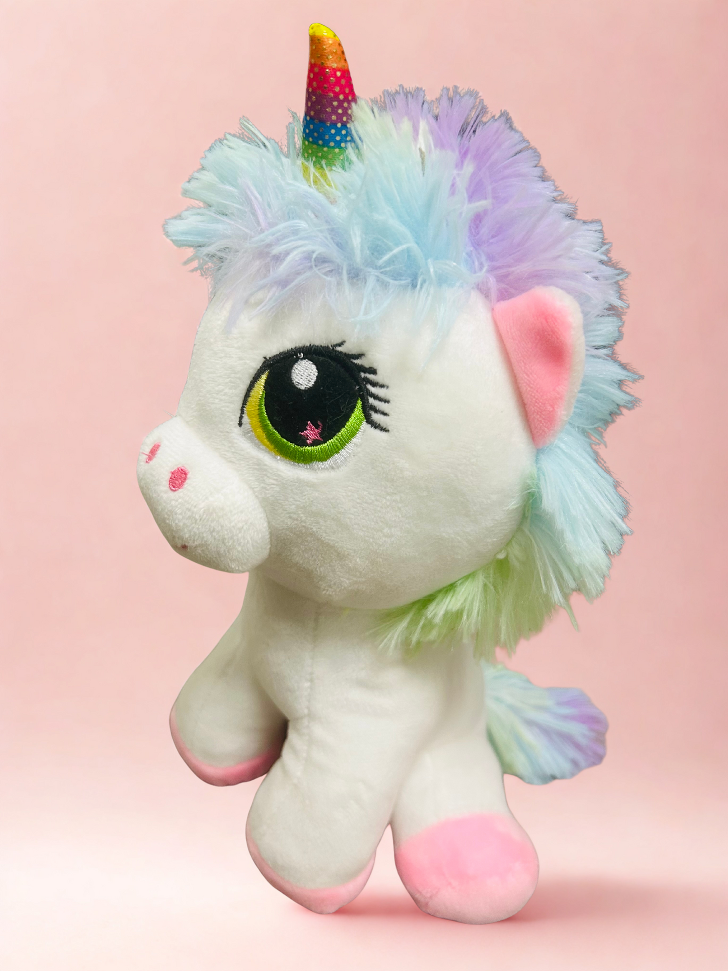White and Pink Unicorn soft toy