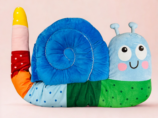 Ikea Brummig snail shaped multicolor cushion