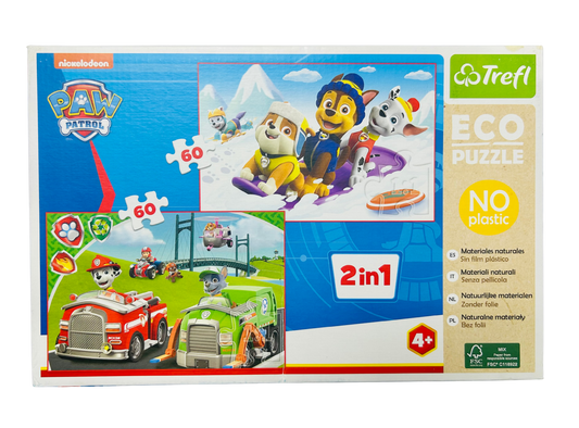 Trefl Paw Patrol 2 in 1 Eco Puzzle - 120 pieces