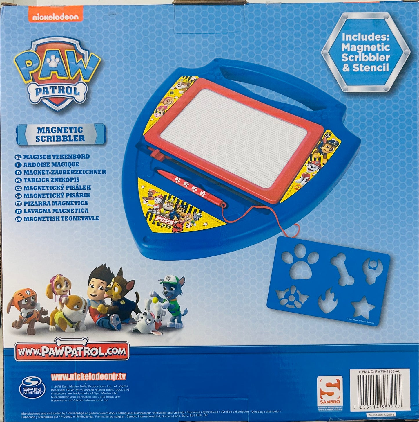 Magnetic Drawing Board Paw Patrol