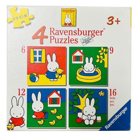 Ravensburger Miffy - Four puzzles - 6, 9, 12, and 16 pieces